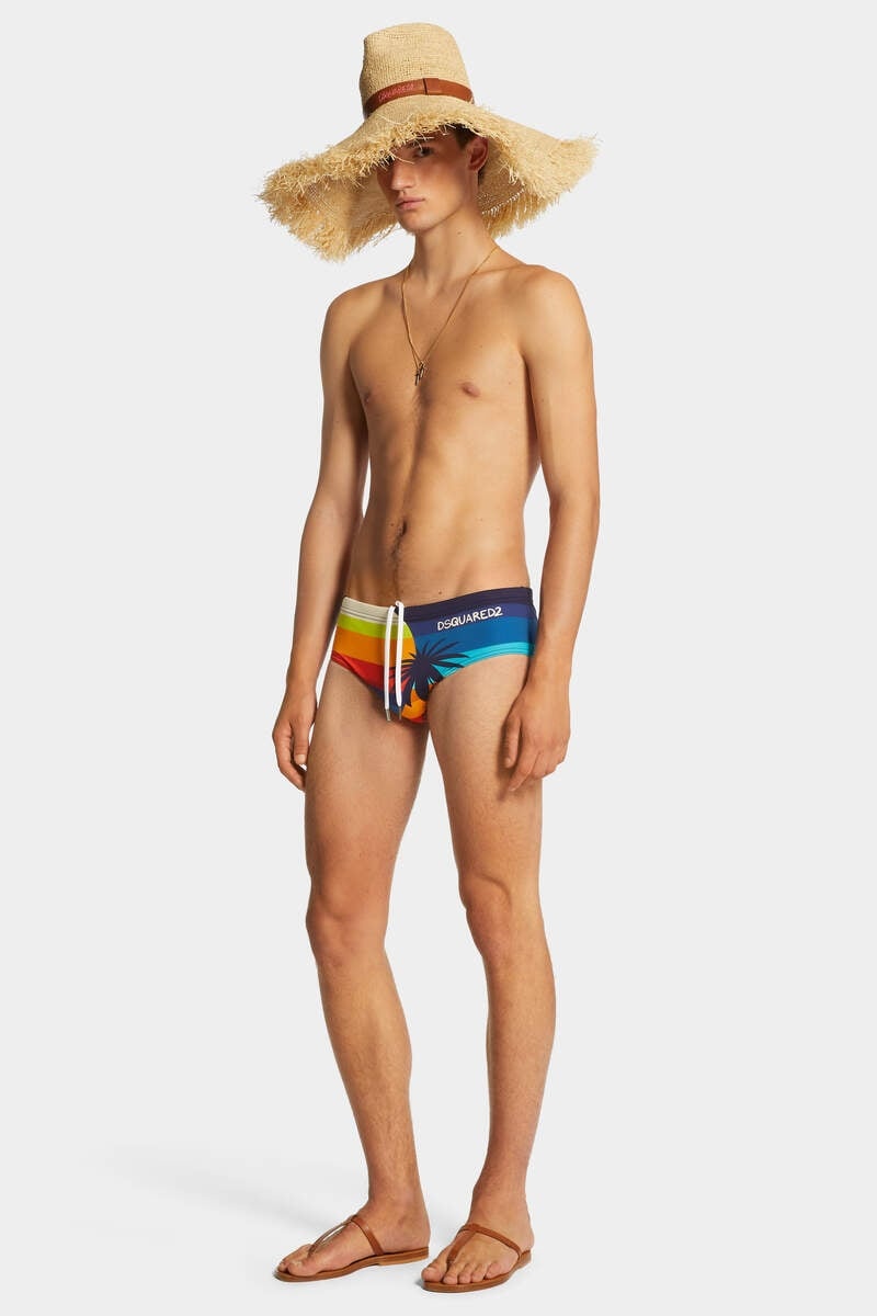 SUMMER LOVERS SUNSET SWIM BRIEF - 5