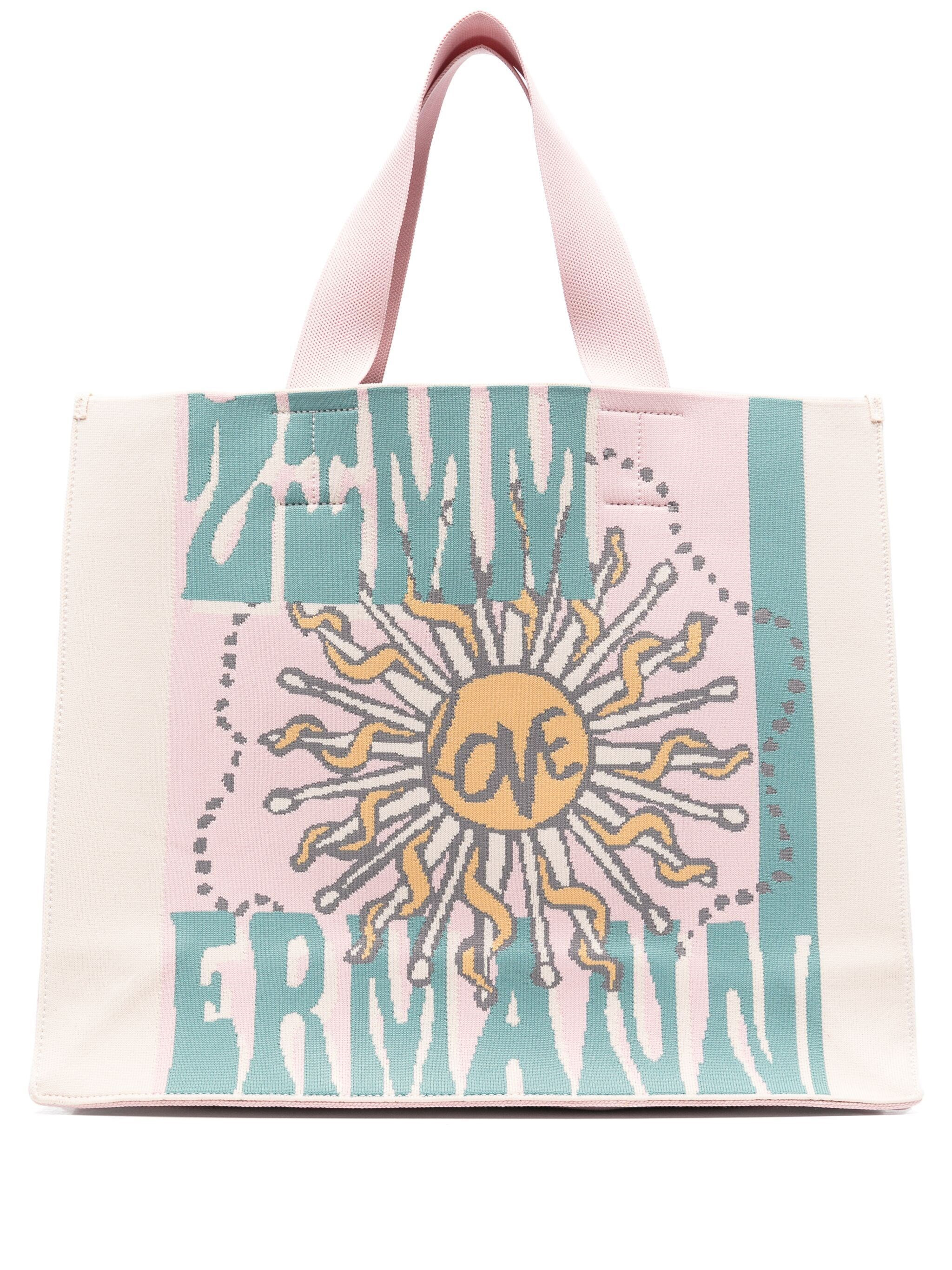 LARGE JACQUARD TOTE - 1