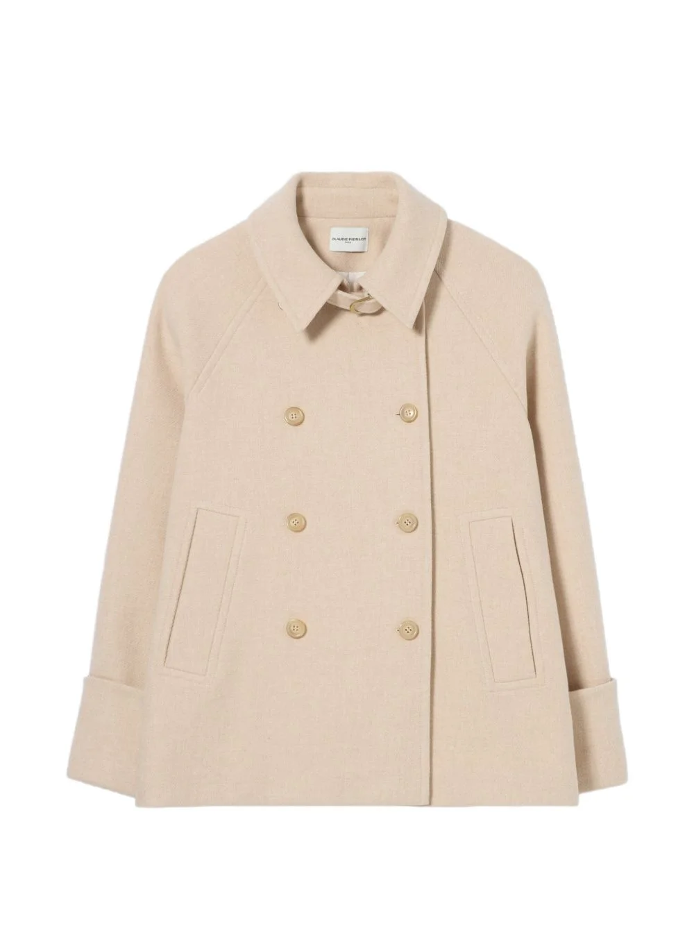 short peacoat with shirt collar - 1