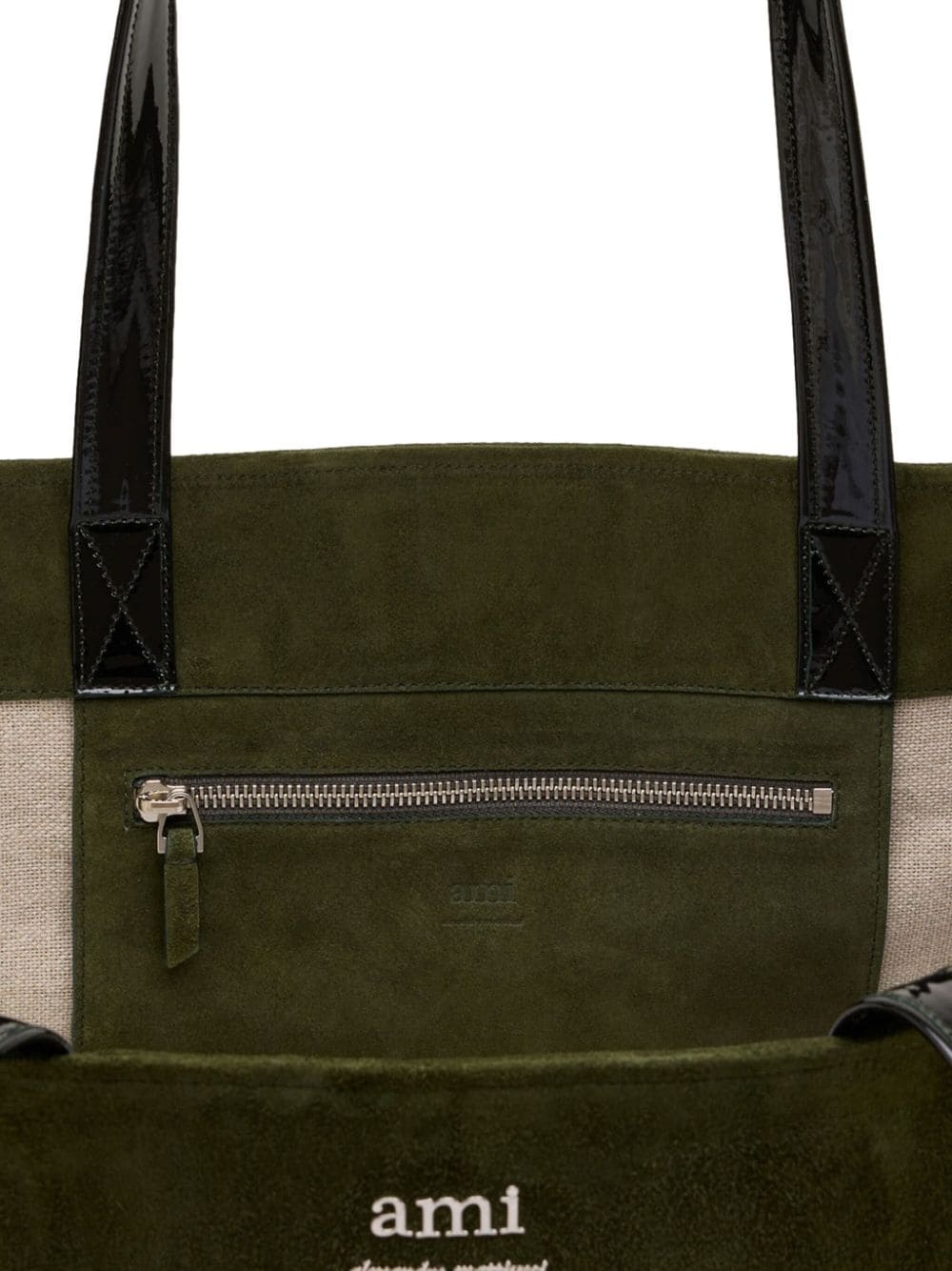 logo-plaque panelled tote bag - 4