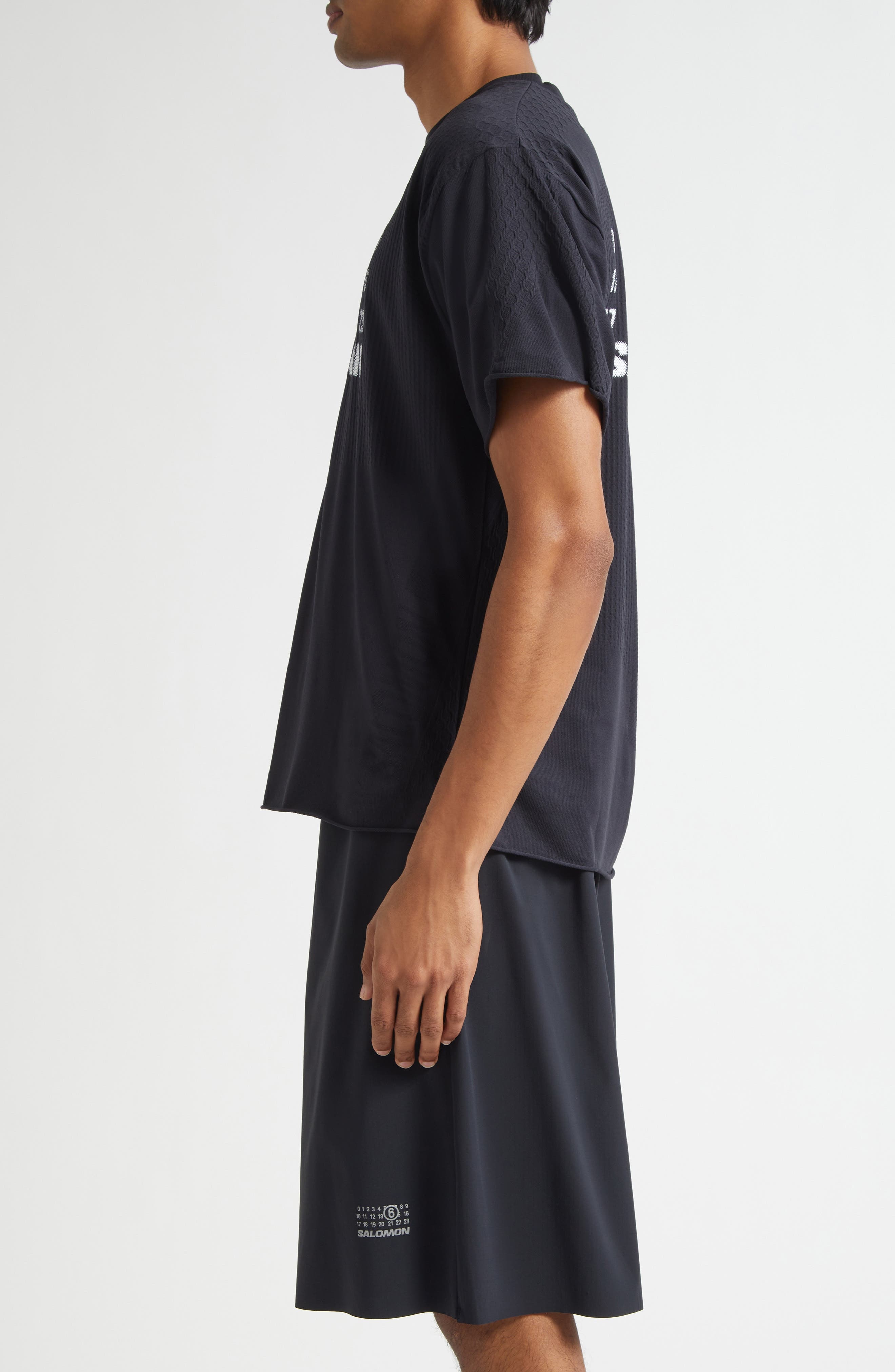 MM6 Maison Margiela x Salomon Numeric Logo Performance T-Shirt in Deep Black at Nordstrom - 4