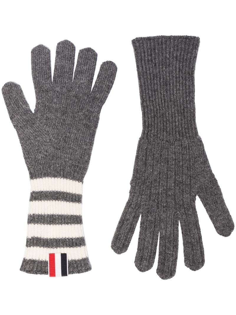 4-Bar cashmere gloves - 1