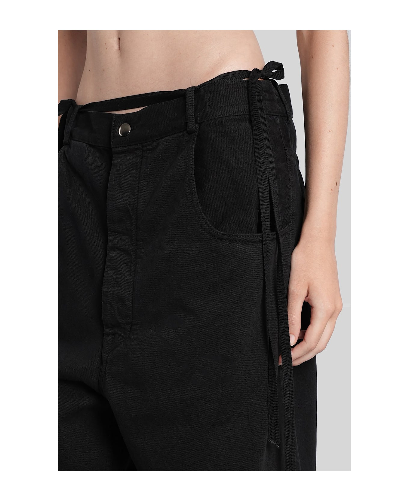 Kristel Jeans In Black Cotton - 5