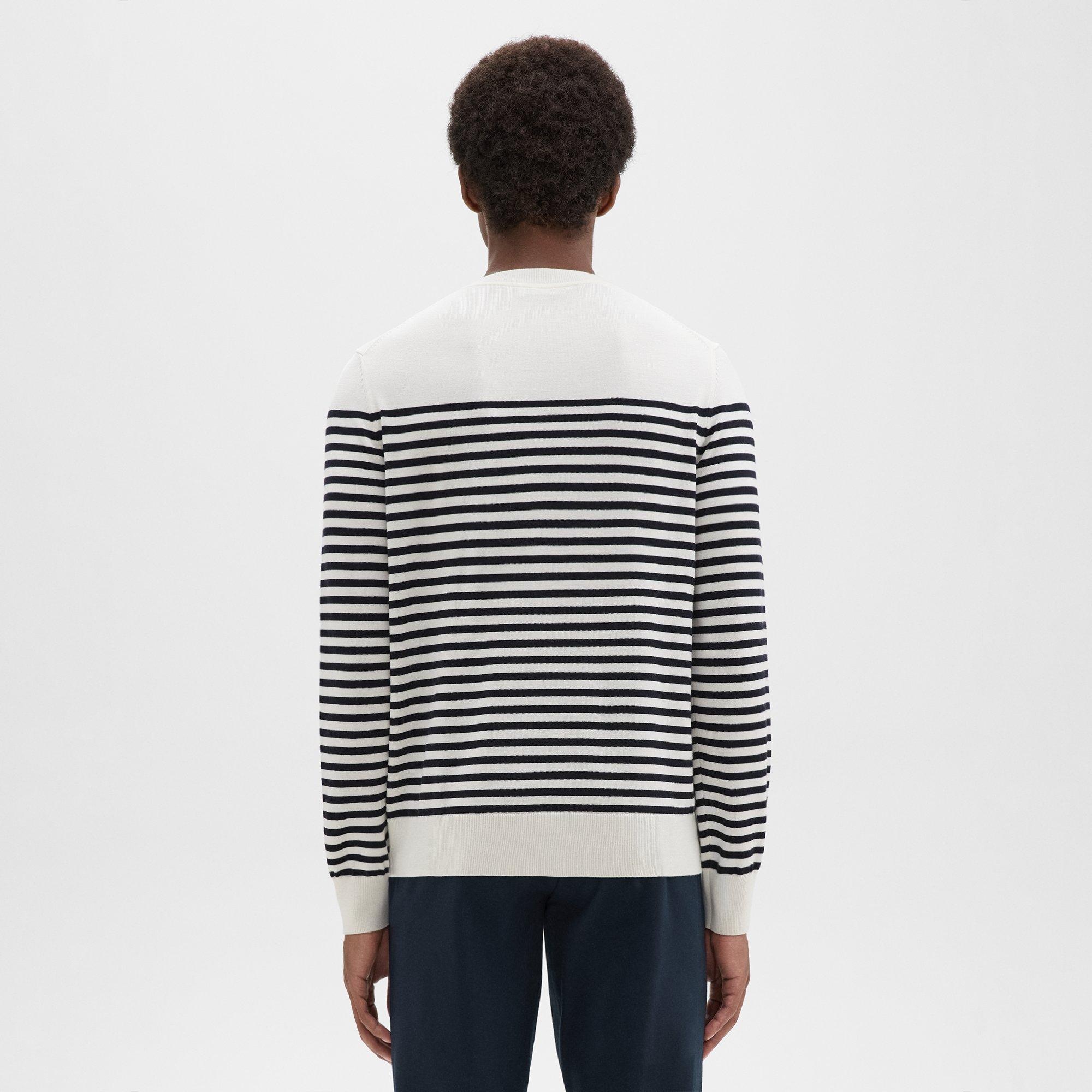 Striped Crewneck Sweater in Merino Wool - 4