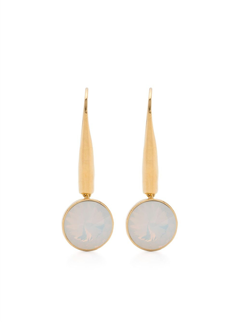diamanté-detail dangling earrings 1