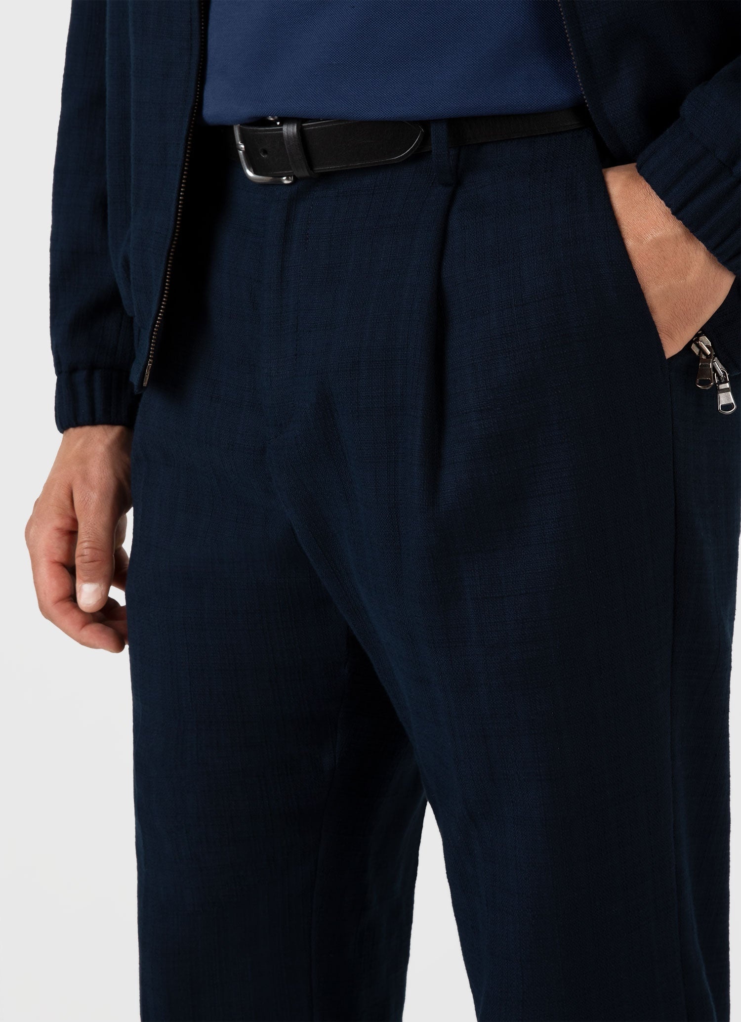 Cotton Raffia Pleat Trouser - 6