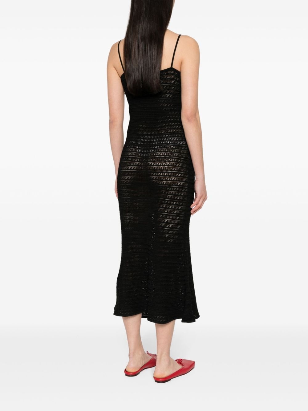 crochet midi dress - 4