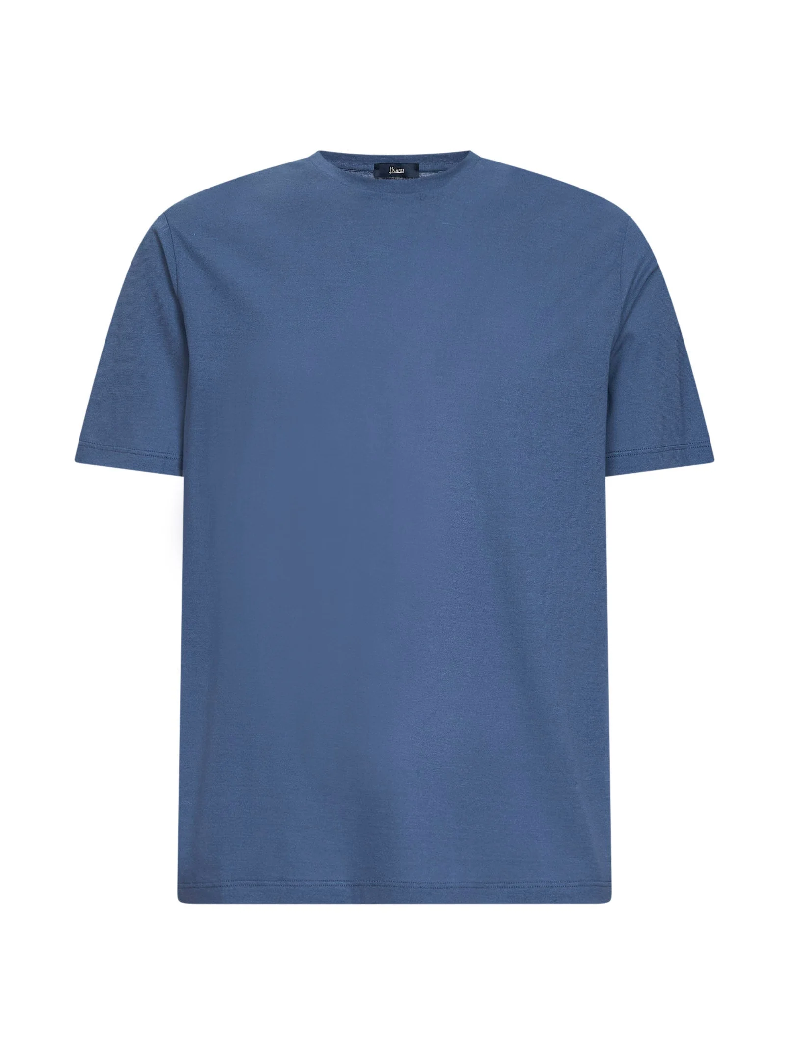 Blue lightweight crepe voile jersey T-shirt - 1