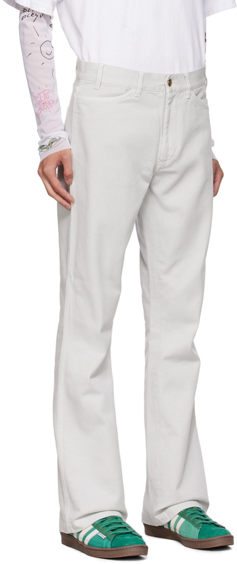 Stockholm Surfboard Club Gray Embroidered Jeans outlook