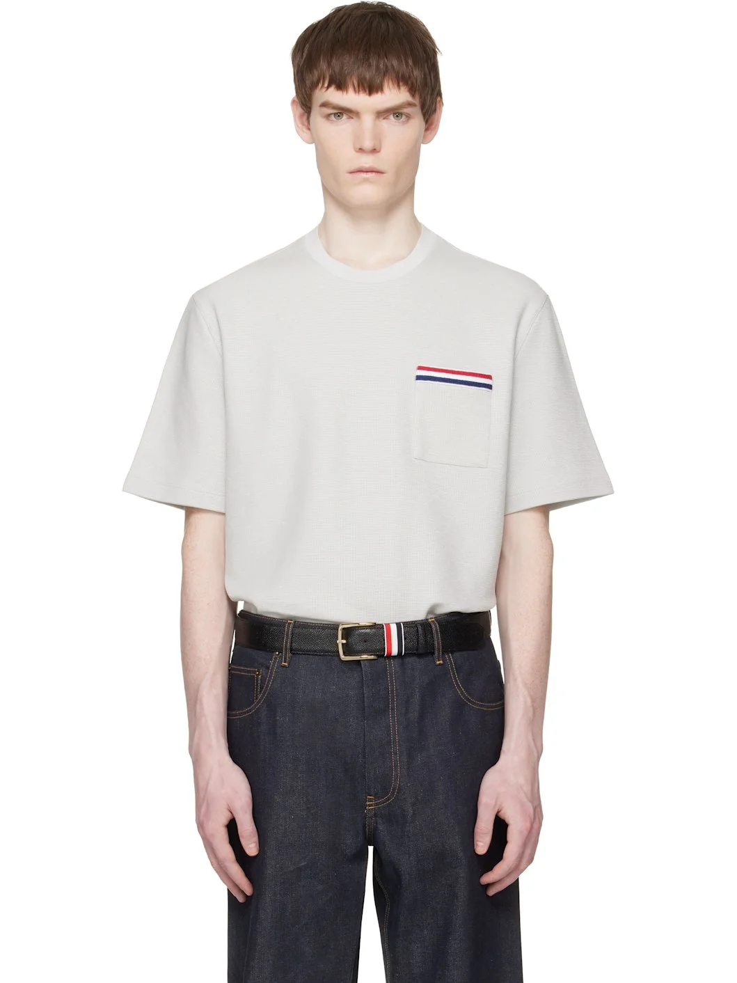 Gray Short Sleeve Pocket T-shirt - 1