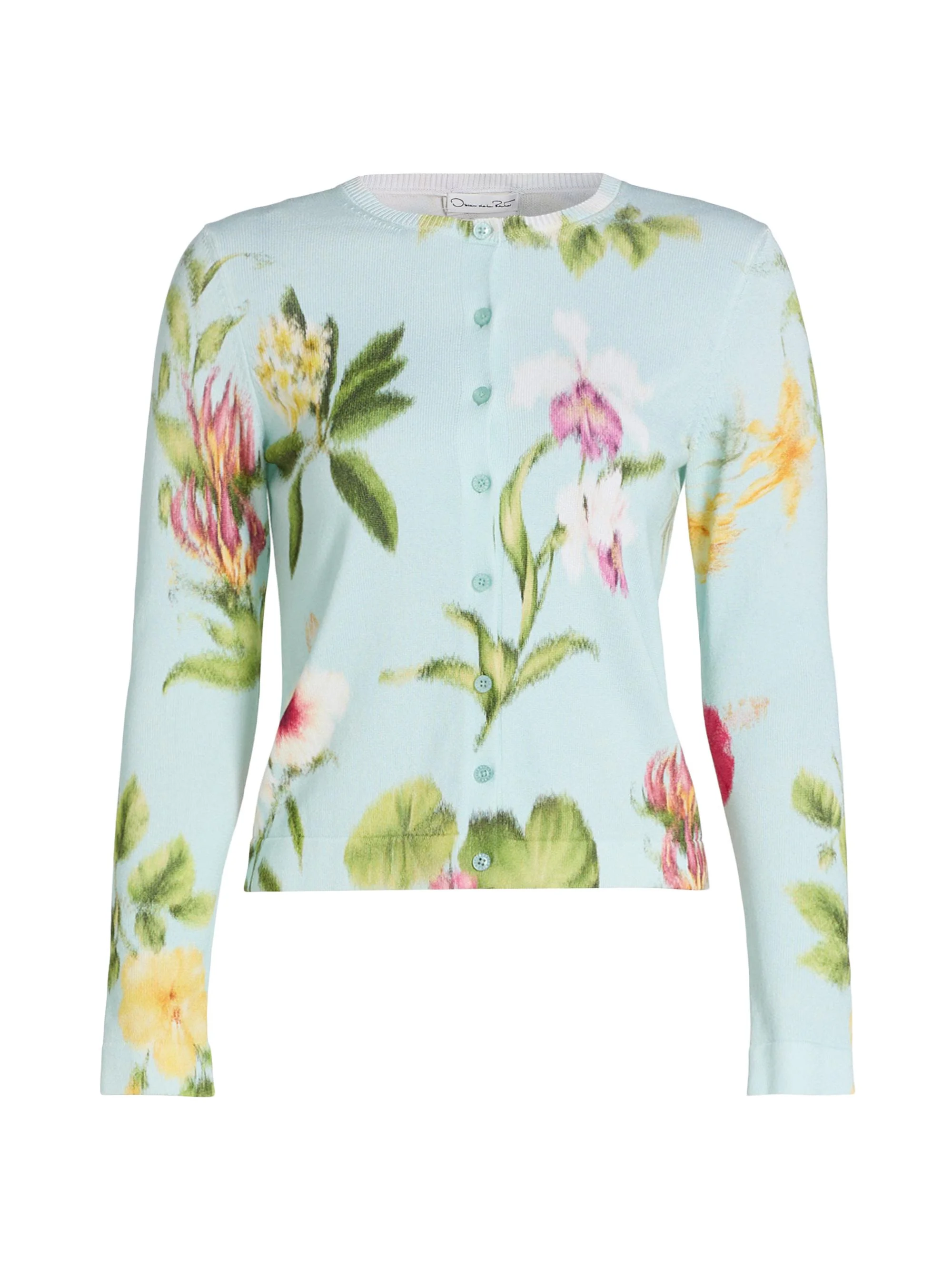 Women's Chiné Flower Knit Cardigan - Saltwater Multi - 1