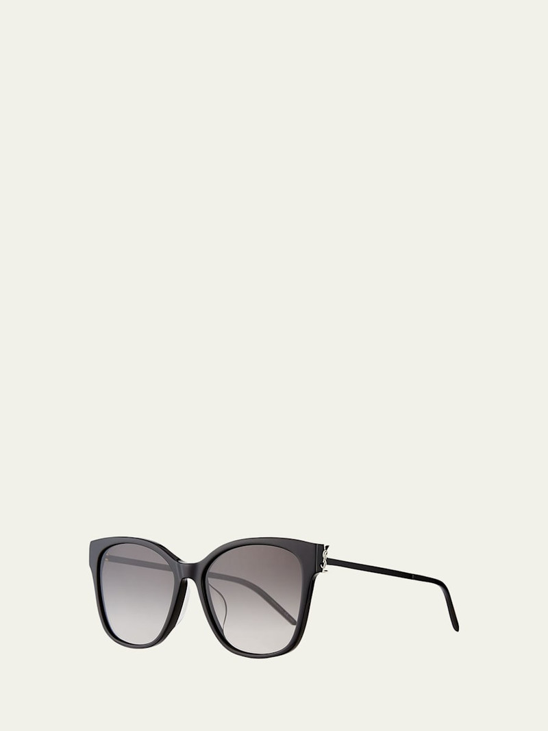 SAINT LAURENT Square Acetate & Metal Sunglasses outlook