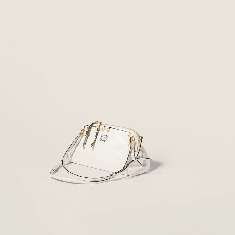 Miu Miu Caprice shiny leather clutch outlook