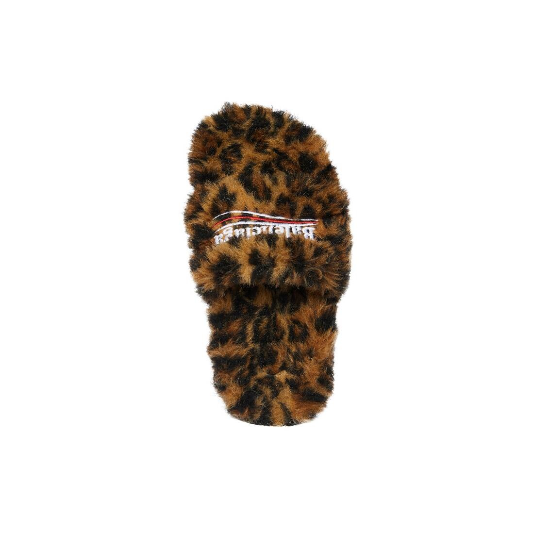 Women's Furry 80mm Sandal in Beige - 6