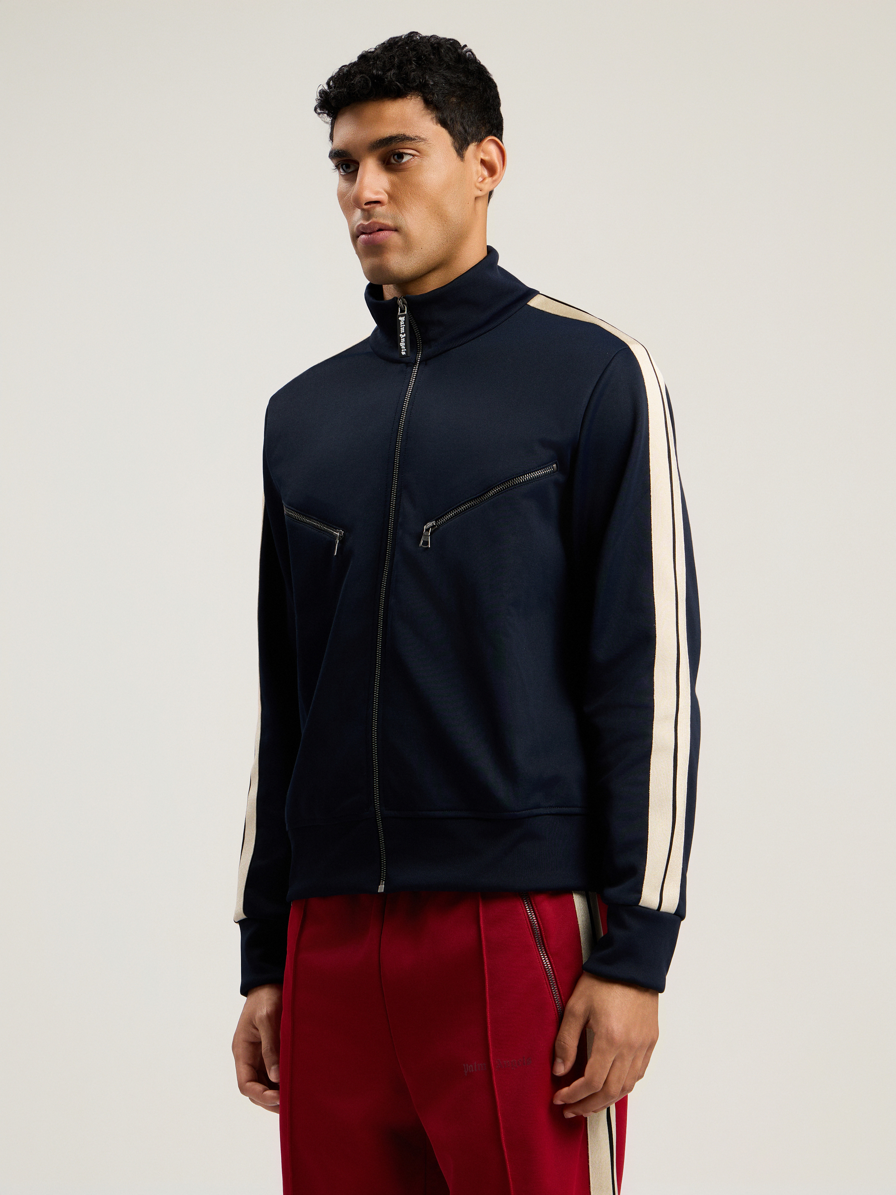 Curved Logo Zip-Up Track Jacket - 4