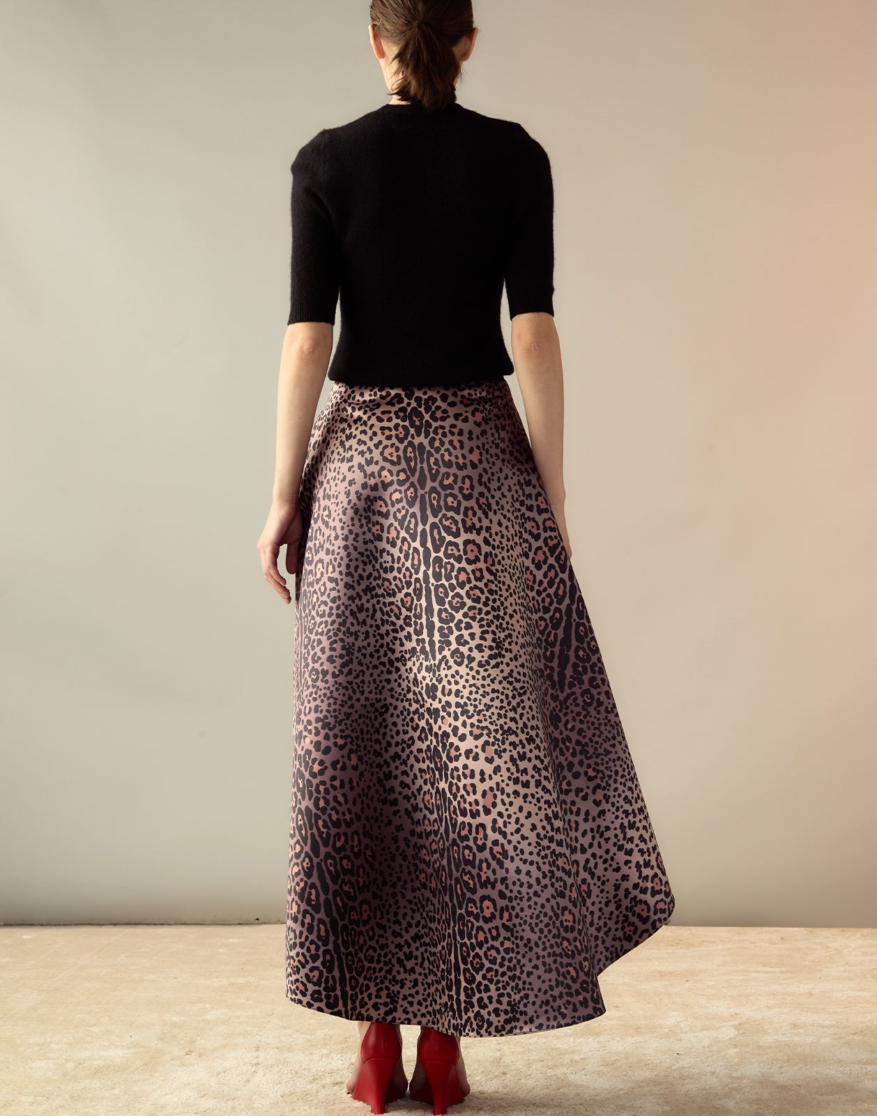 Leopardess Satin Skirt - 7