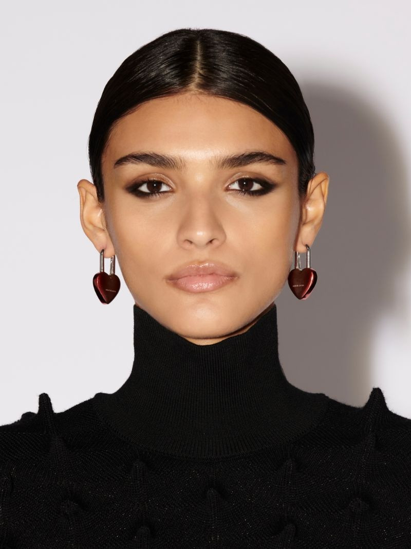 FIRE HEART PADLOCK EARRINGS 4