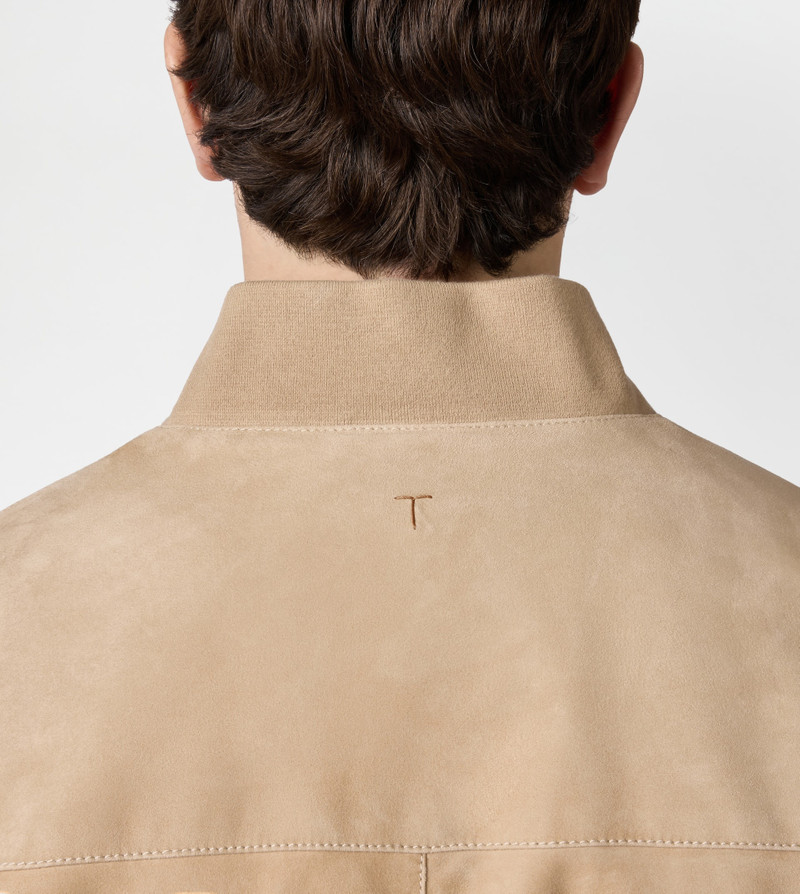 PASHMY BOMBER JACKET IN SUEDE - BEIGE 6