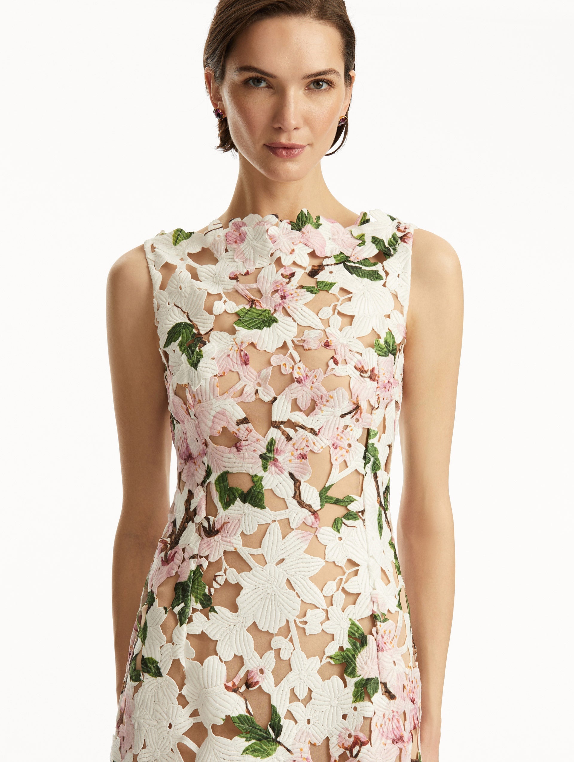 CHERRY BLOSSOM GUIPURE GOWN - 5