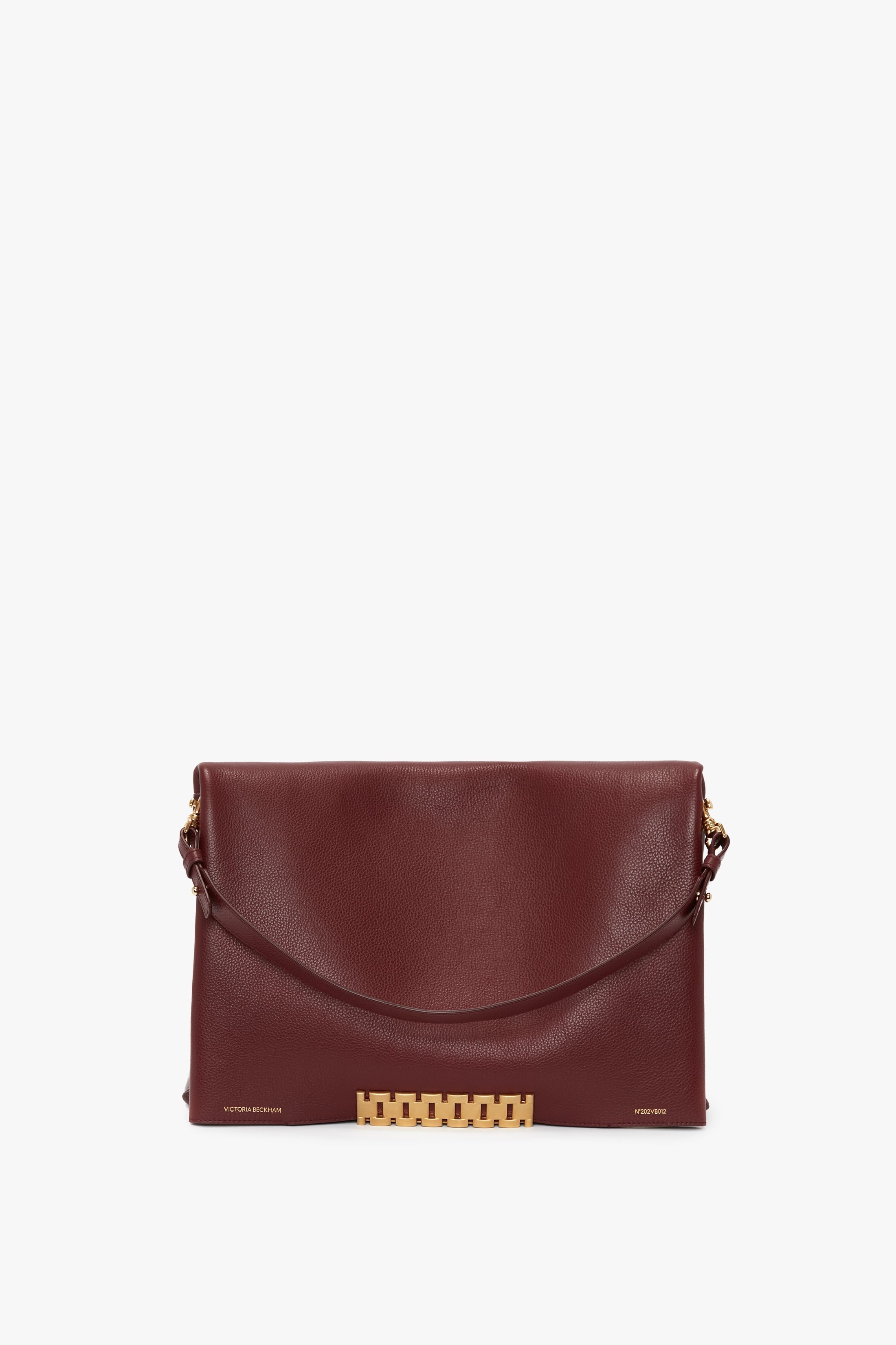 Jumbo Chain Pouch In Bordeaux - 2