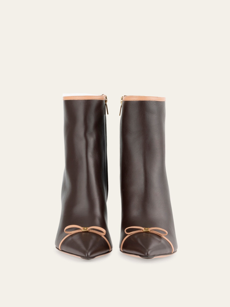 FERRAGAMO Pointed ankle boot with mini bow detail outlook