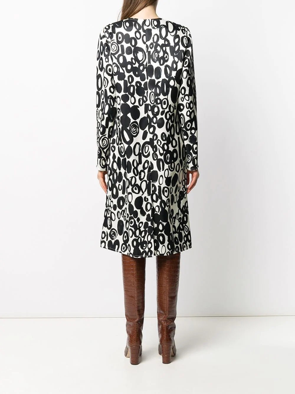 abstract drops-print dress - 4