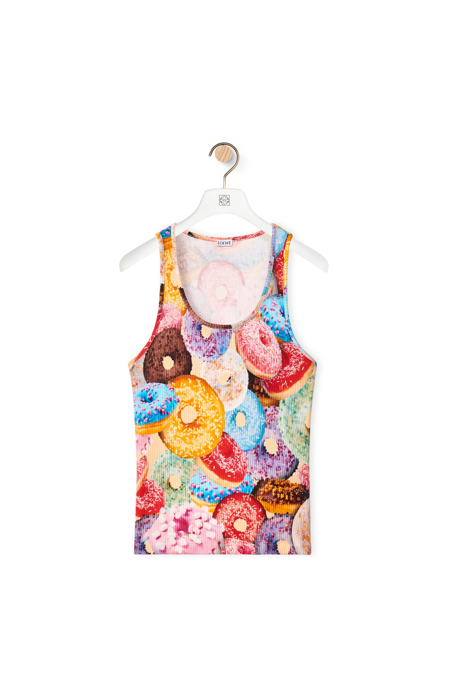 Doughnuts ribbed tank top in cotton - 1
