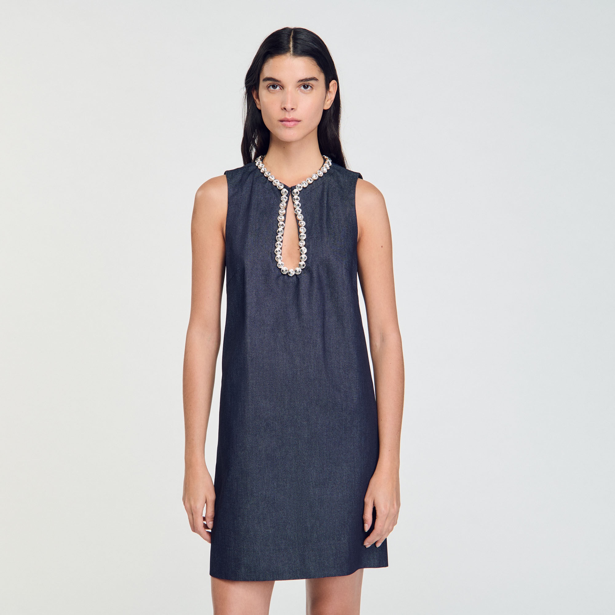 SHORT RHINESTONE DRESS - 4