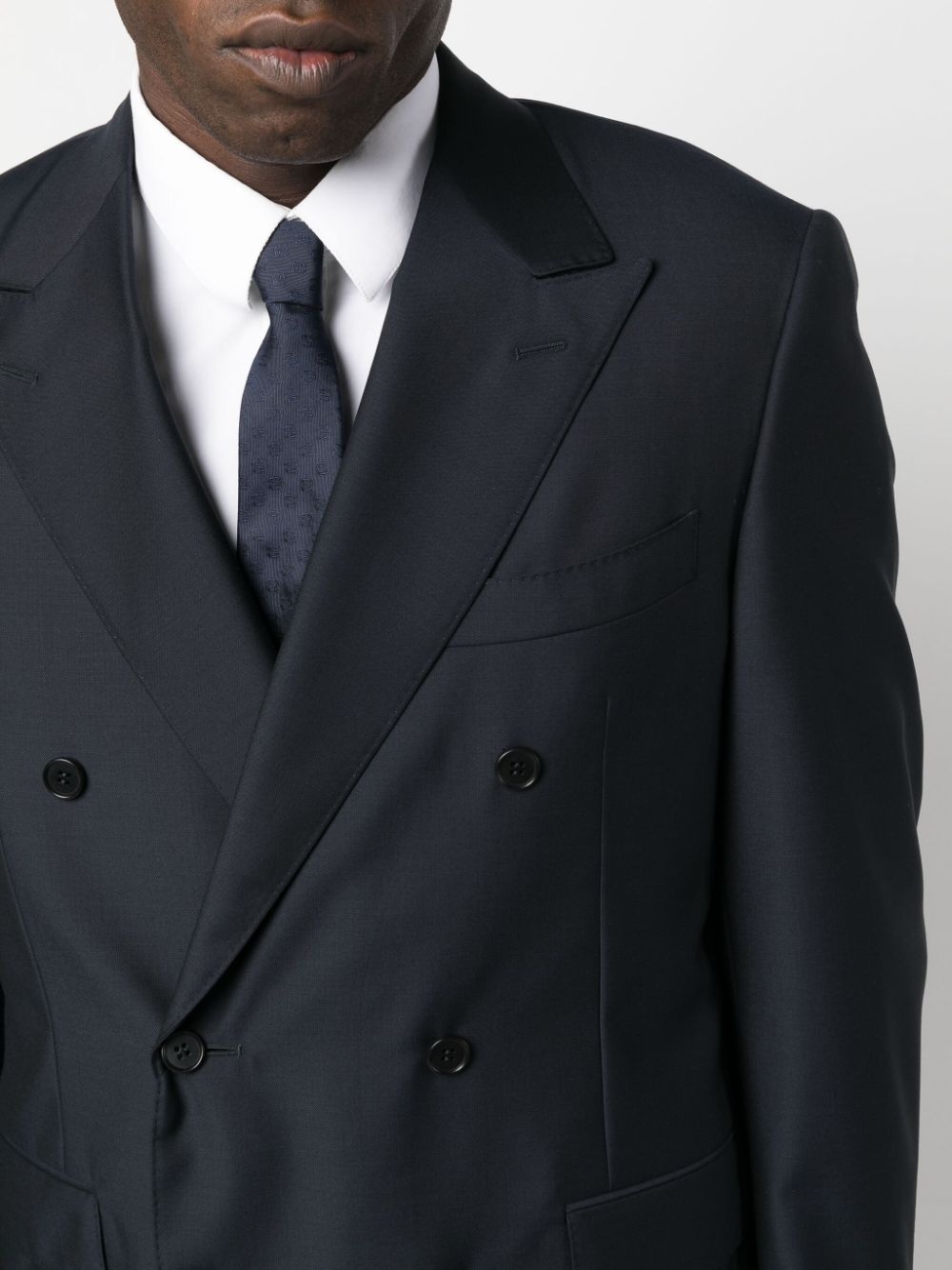 double-breasted wool suit - 5