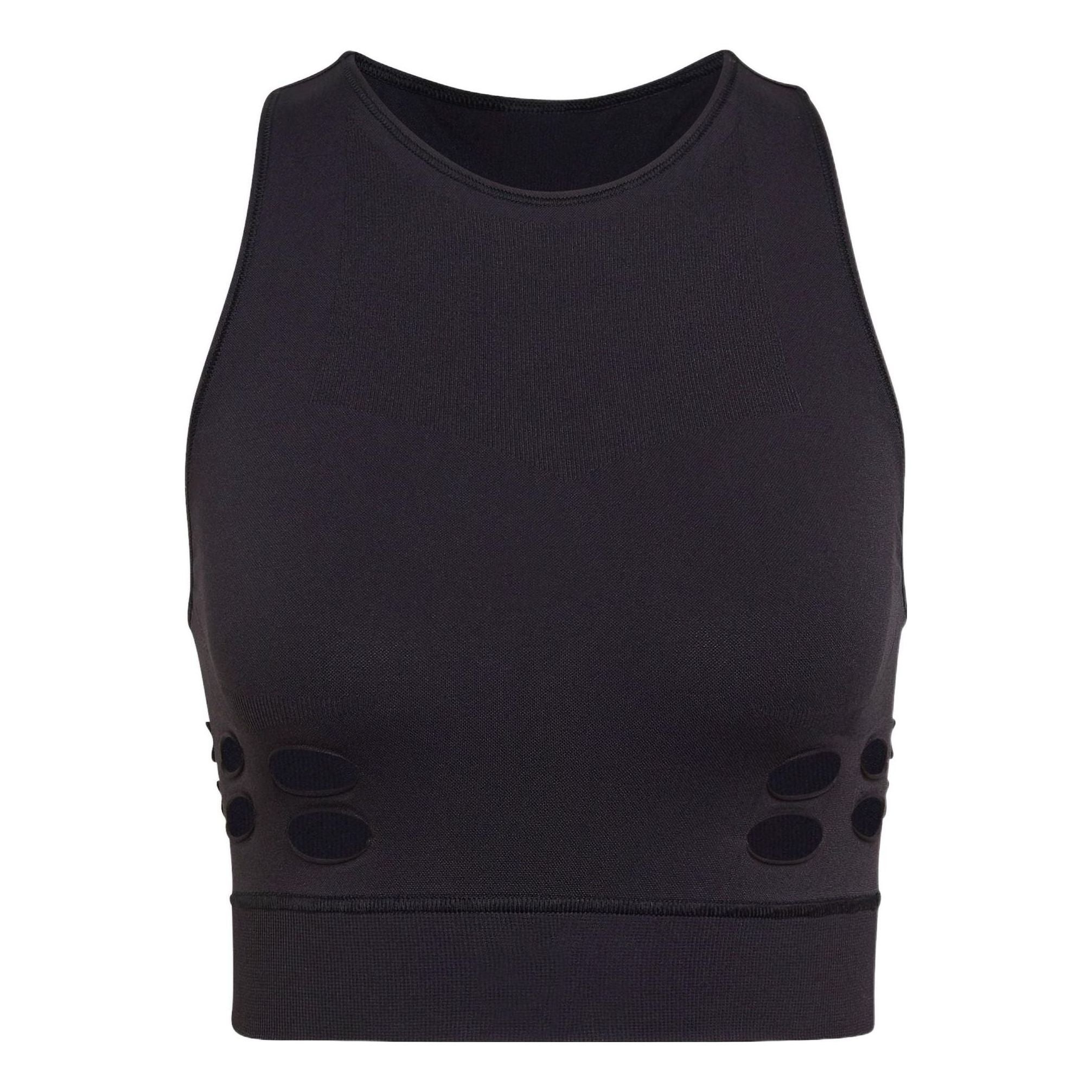 (WMNS) adidas by Stella McCartney TruePurpose Seamless Crop Top 'Black' HB6068 - 1