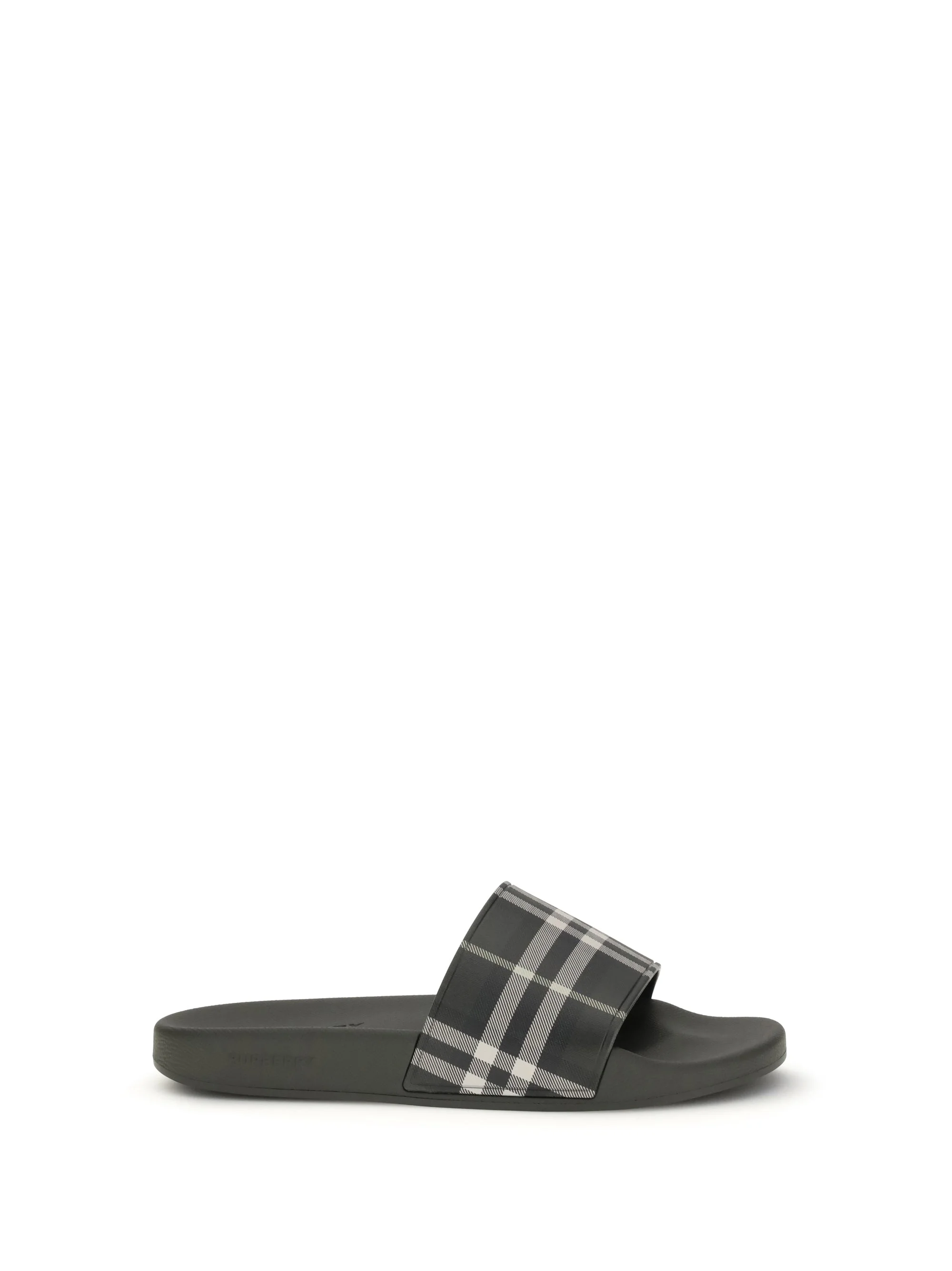 Burberry Men Rubber Check Slippers - 1