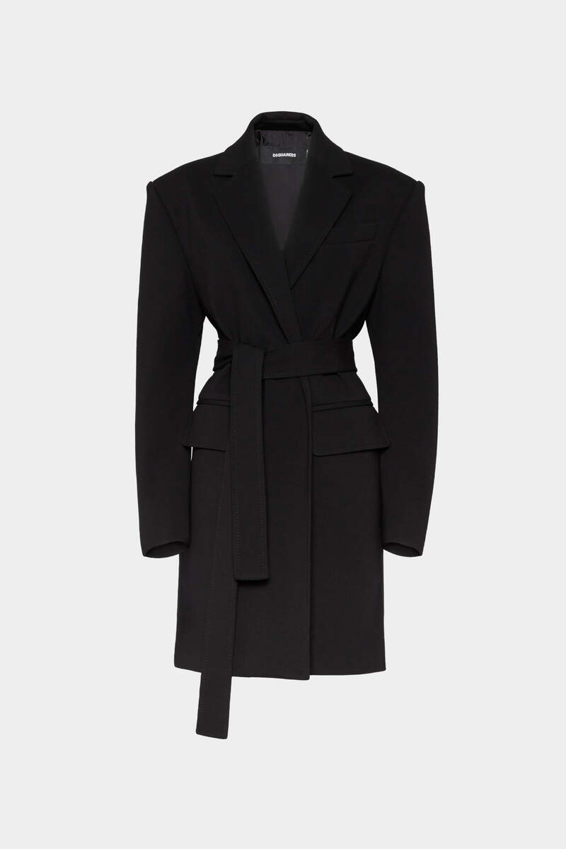 JERSEY WAIST TIE COAT - 1