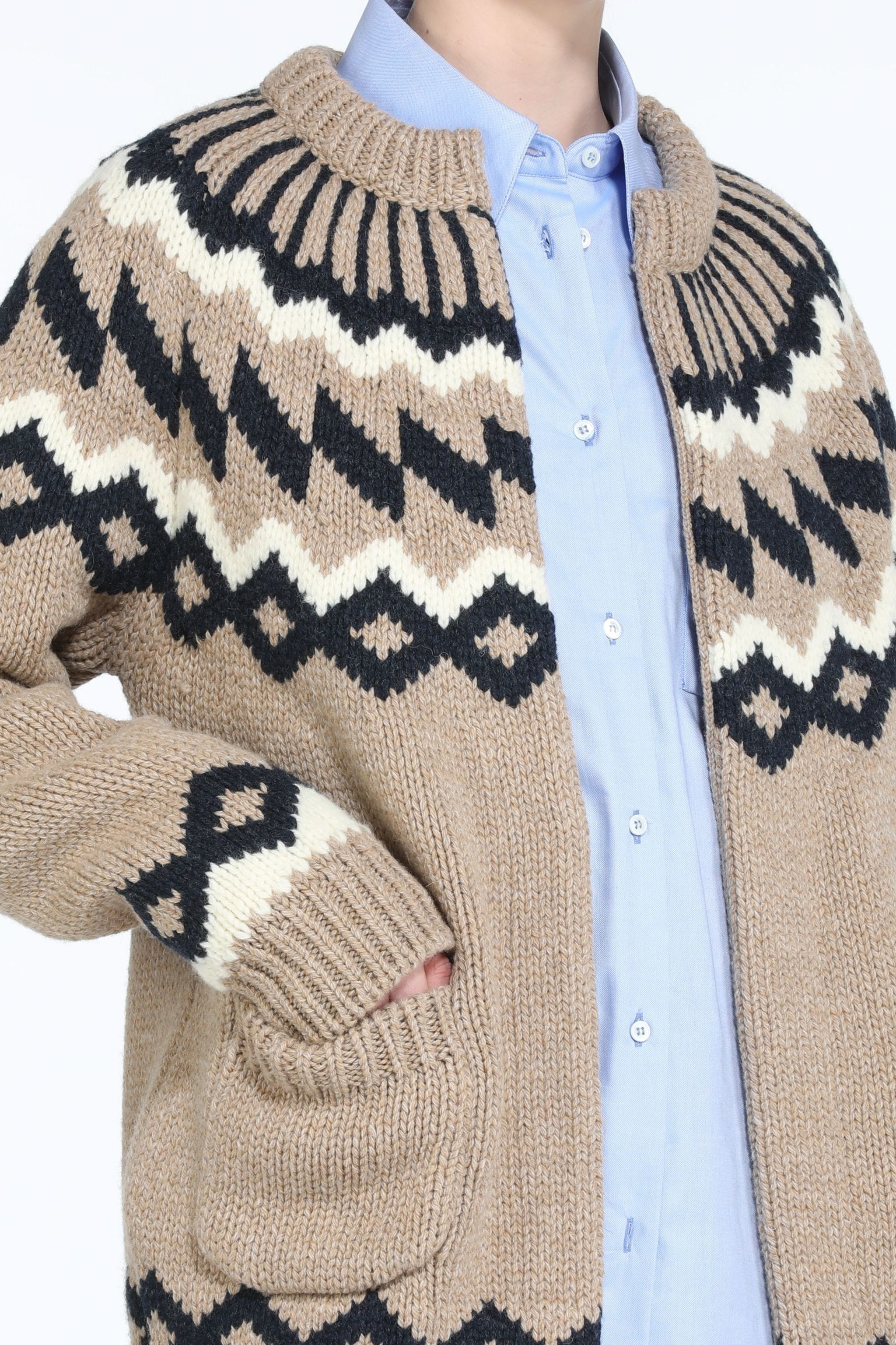 FAIR ISLE WOOL CARDIGAN - 5