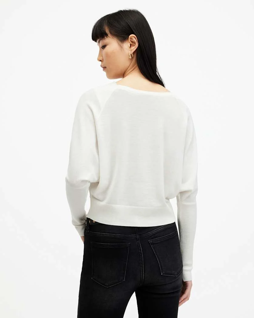 RIDLEY CROPPED MERINO WOOL SWEATER - 1