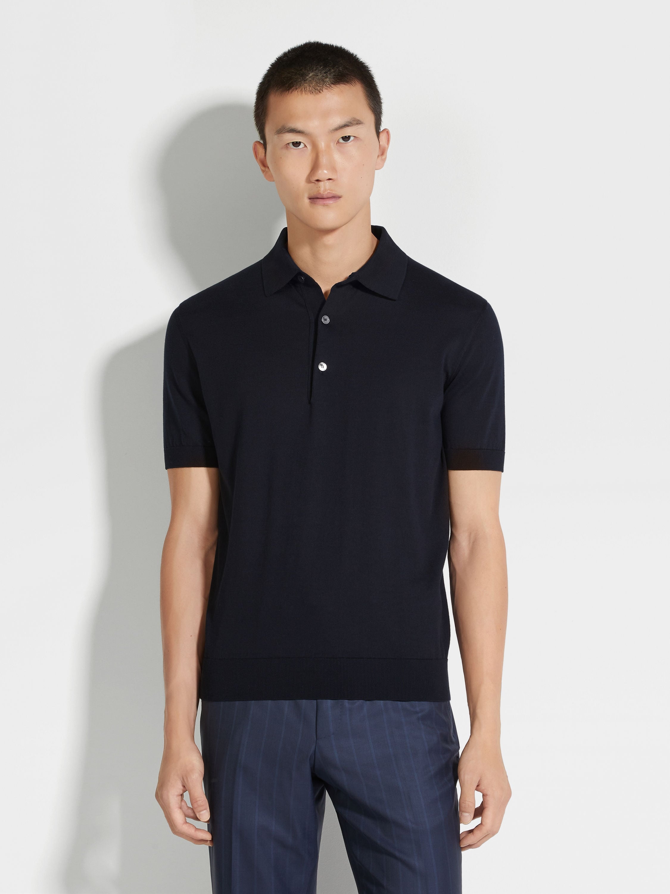 NAVY BLUE PREMIUM COTTON POLO SHIRT - 4