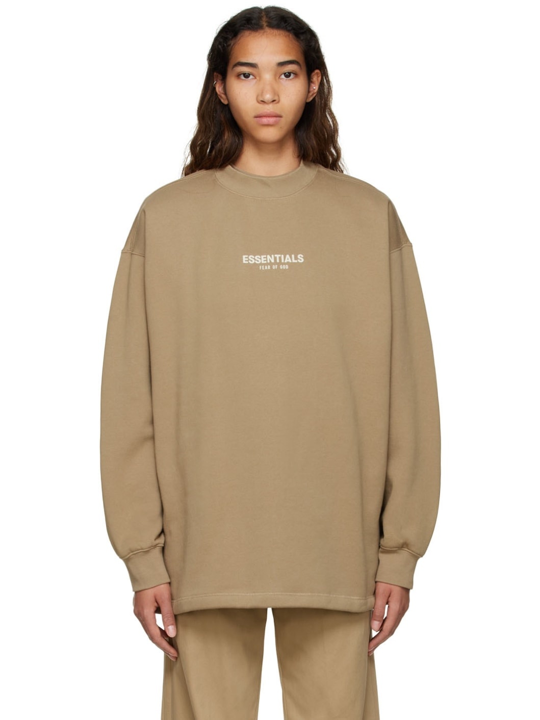 Tan Cotton Sweatshirt - 1