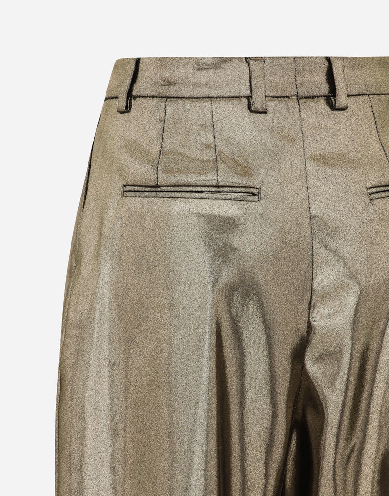 Foiled stretch satin pants 8