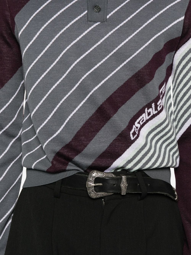diagonal-stripe polo shirt 4