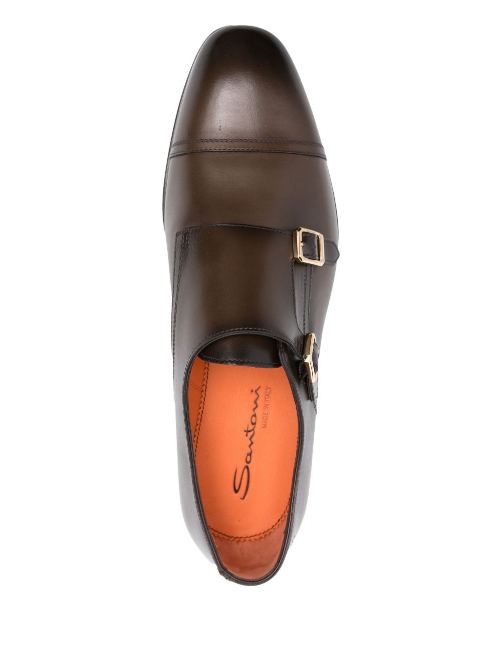 leather monk shoes - 4