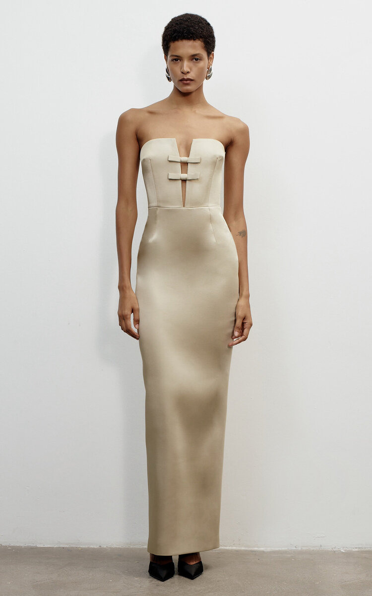 Noa Strapless Maxi Dress ivory - 2