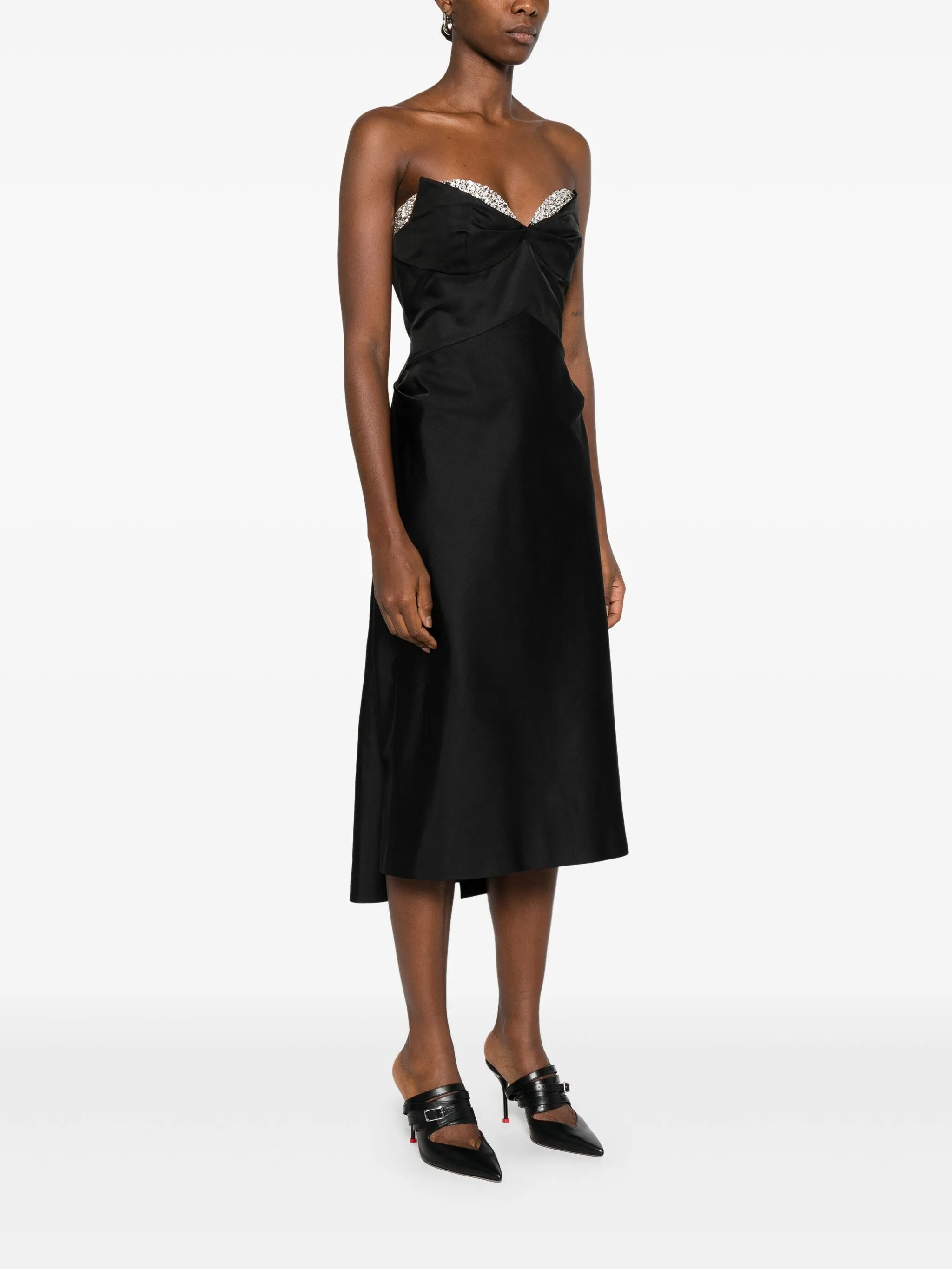 Alexander Mcqueen Crystal-embellished Strapless Midi Dress - 4