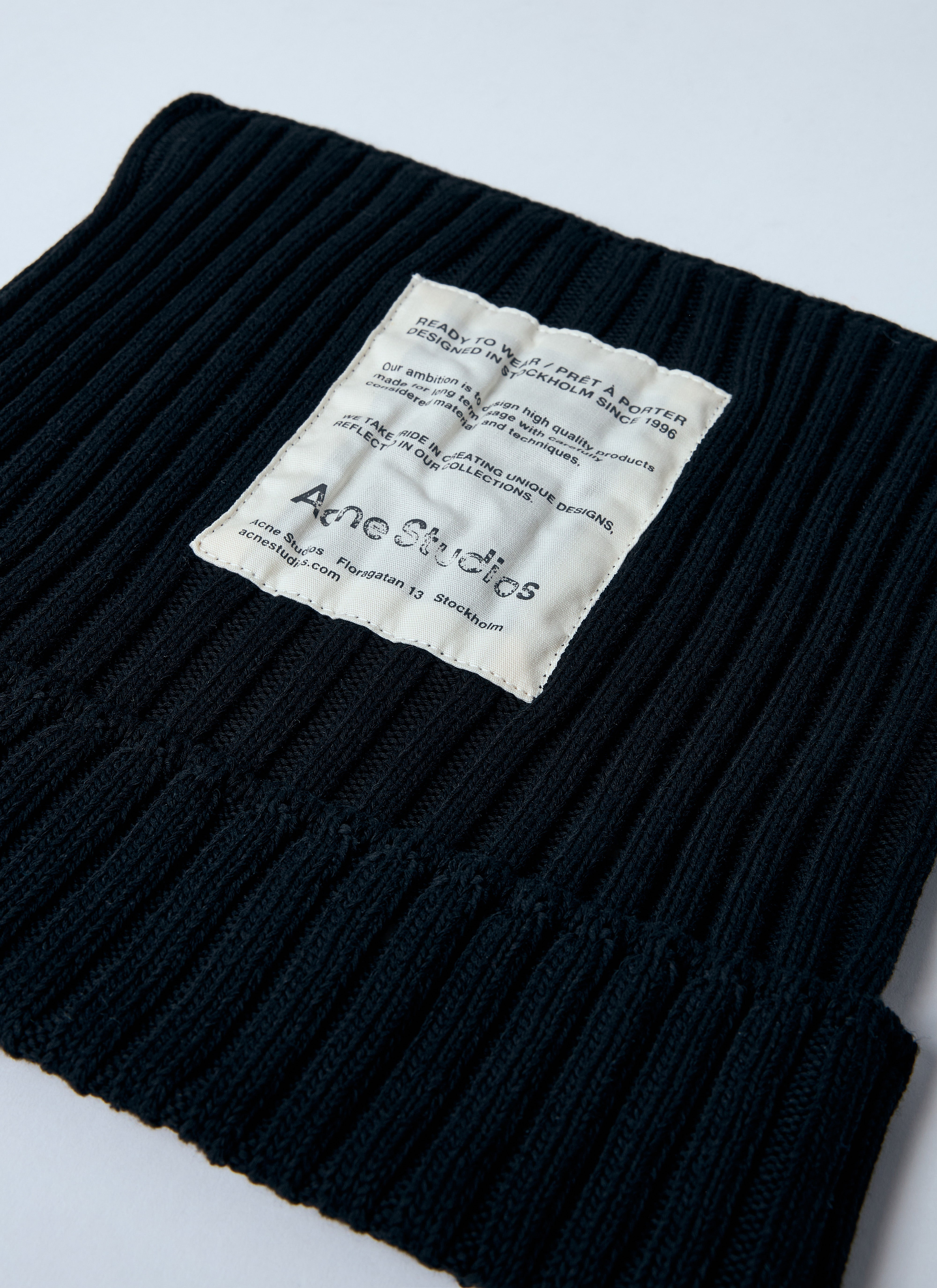 Acne Studios Men Ribbed Square Beanie - 2
