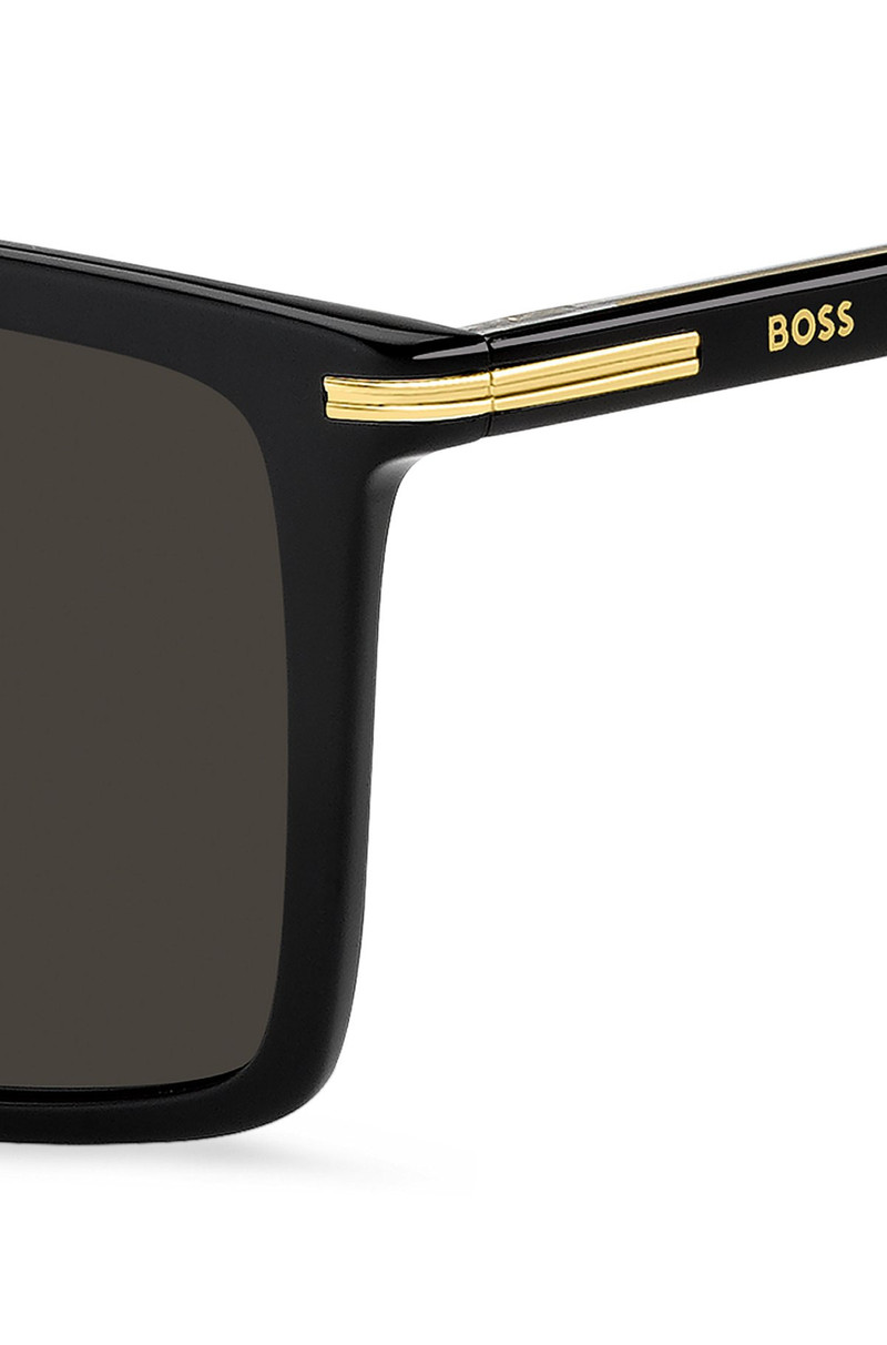 BOSS BLACK-ACETATE SUNGLASSES WITH GOLD-TONE TRIMS outlook