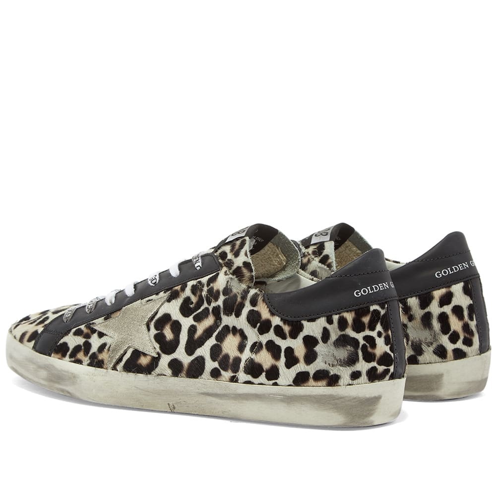 Golden Goose Superstar Leopard Horsy Leather Heel Sneaker - 3