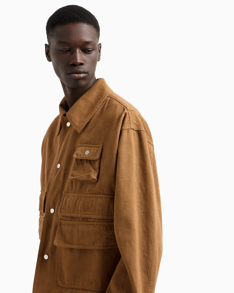 MULTI-POCKET DENIM-EFFECT FABRIC BLOUSON 5