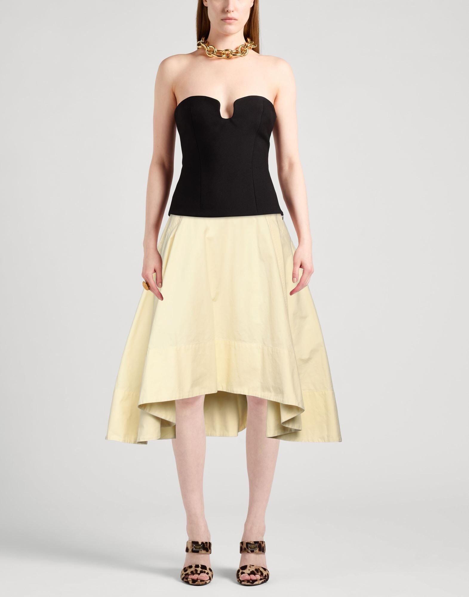 Bottega Veneta Light yellow Women's Midi Skirt | yoox