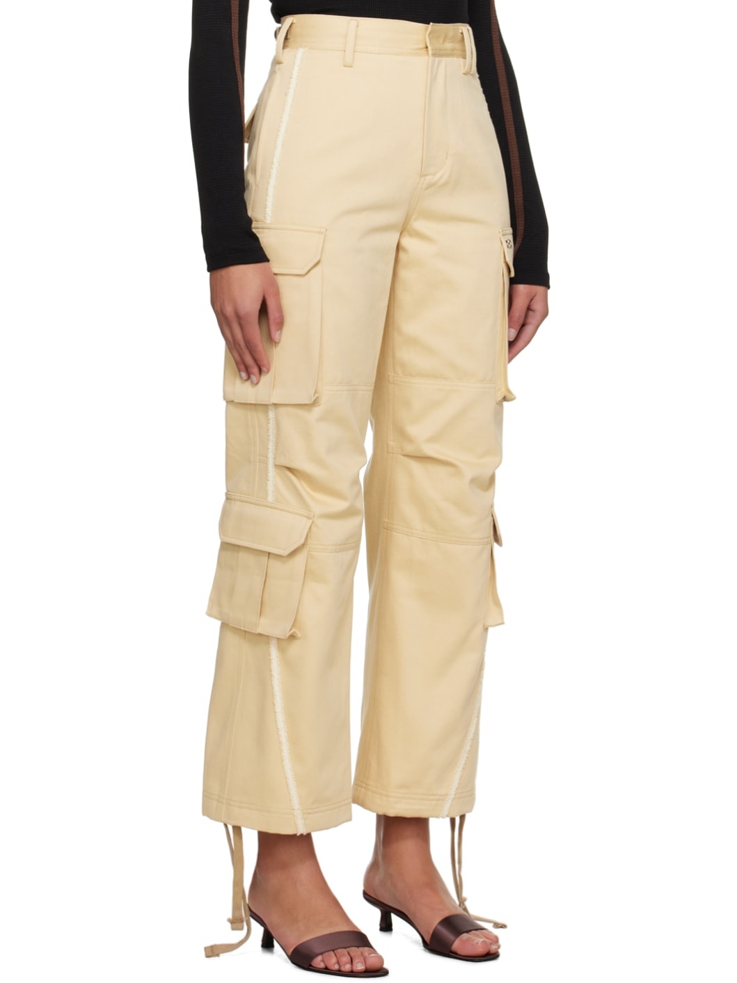 Beige Sophie Cargo Pants - 2