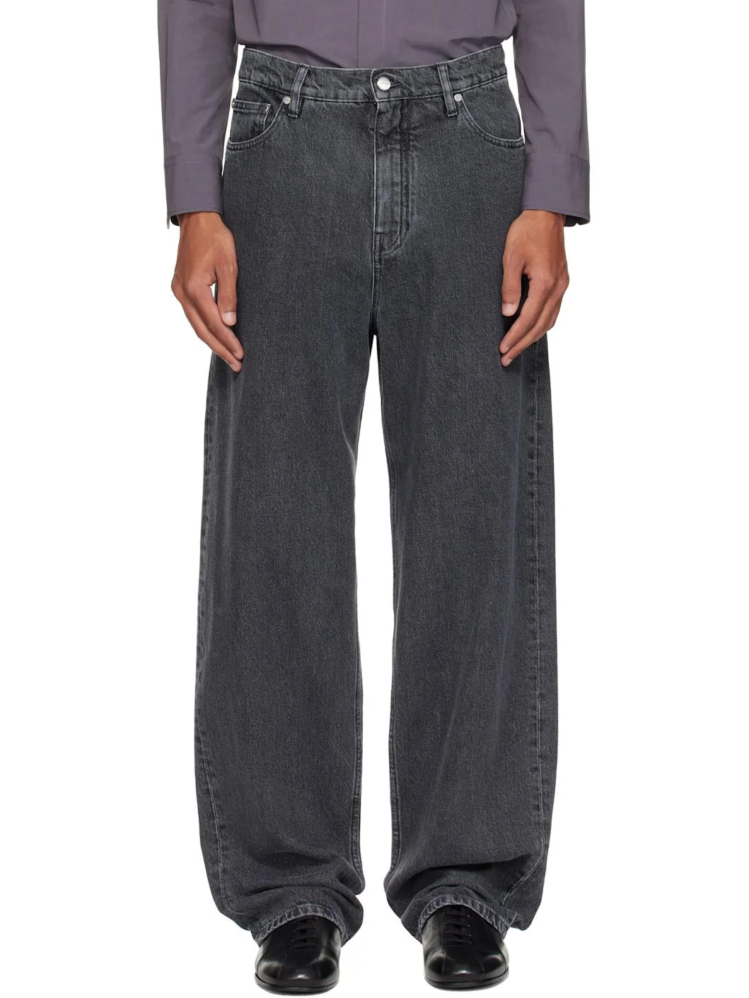 Gray Loose Lightweight Jeans - 1