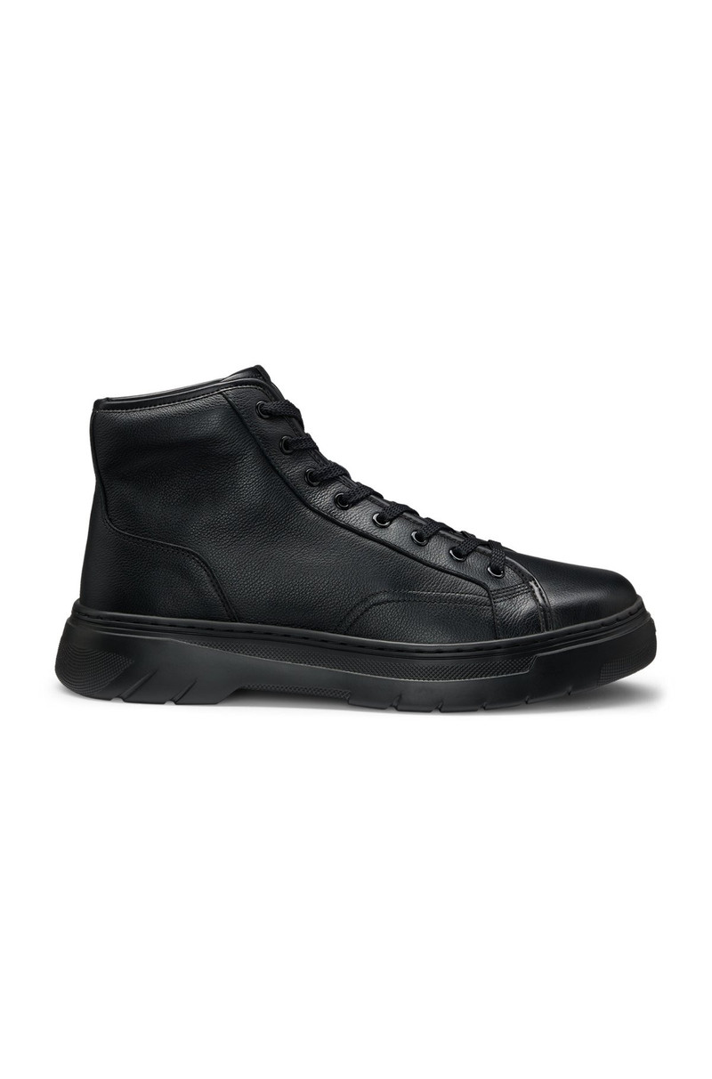 HIGH-TOP BOOTS IN GRAINED LEATHER 1