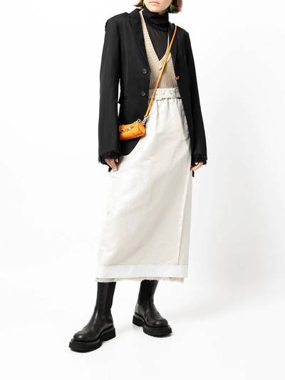 Maison MIHARAYASUHIRO long raw-cut skirt outlook